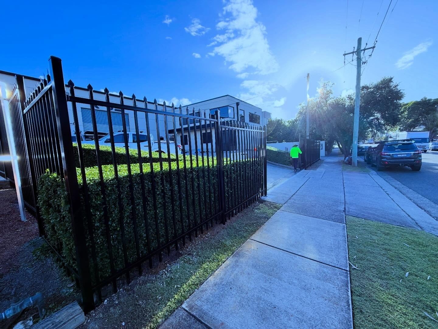Installation of Security Fence 2.1h , Sliding Gate in NSW