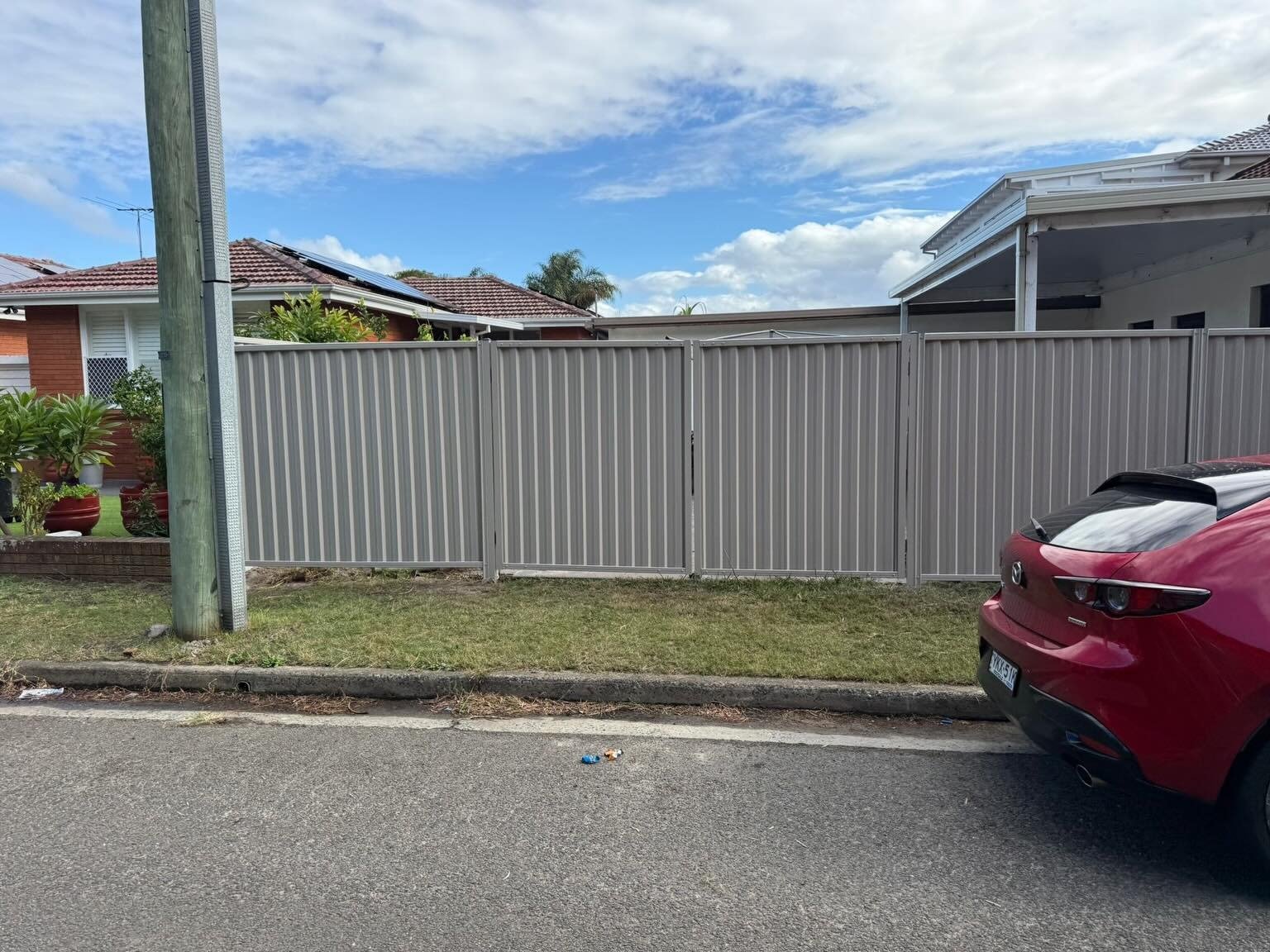 Colorbond fence 1.8 m high with double and single gates, NSW