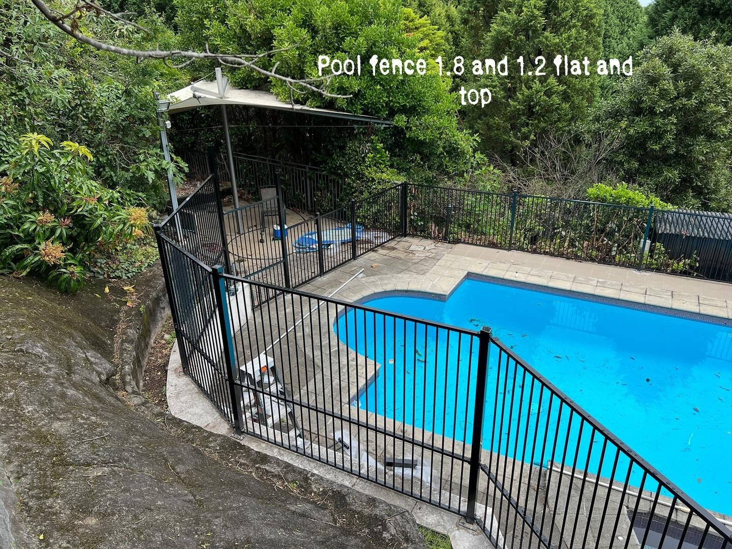 Installation of Pool Fence 1.8 and 1.2 Flat and Top in NSW