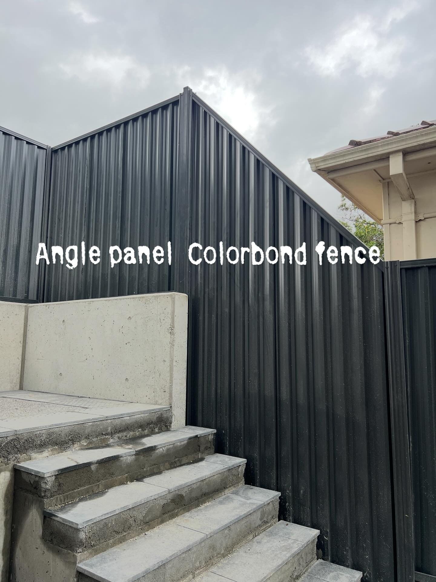 Installation of Angle Panel Colorbond Fence in NSW